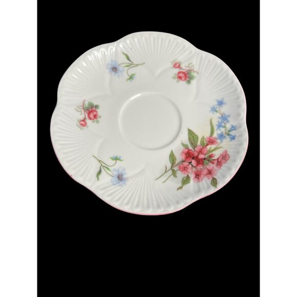 Shelley STOCKS Pattern Demitasse Cup and Saucer Dainty Shape Bone China England - Picture 3 of 9